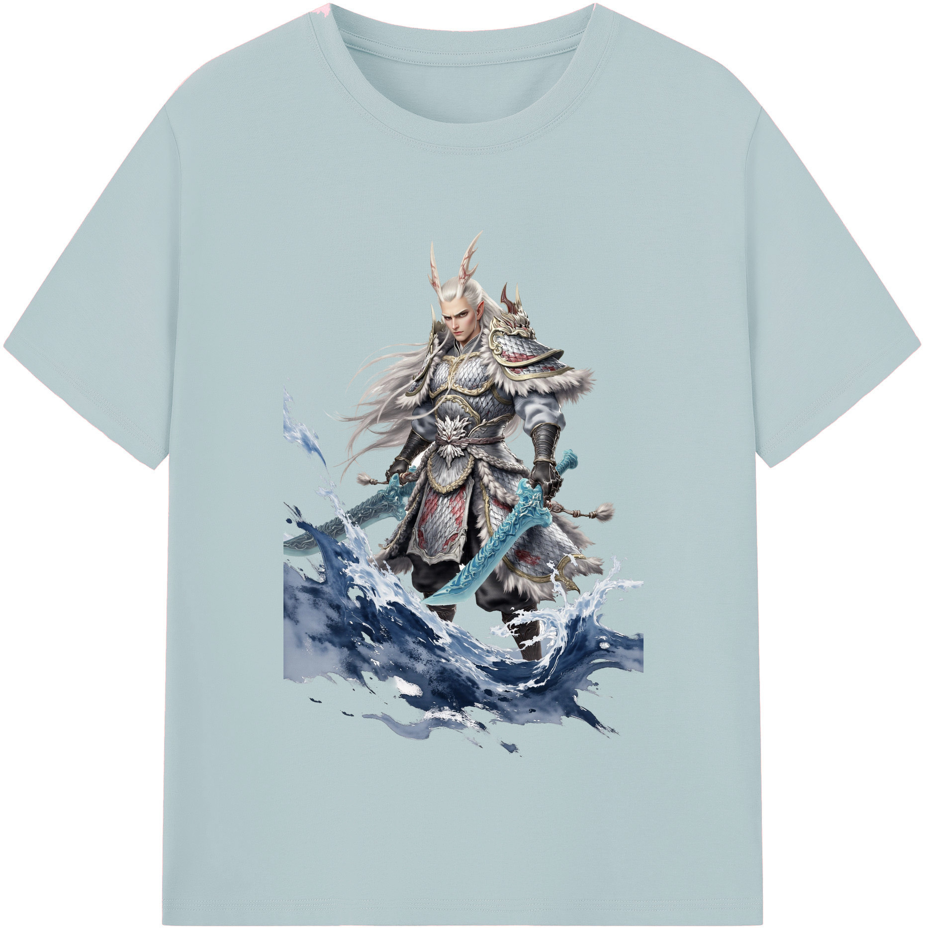（画像用） Ne Zha 2 ナタ 魔童の大暴れ 綿100％半袖Tシャツ（フロントプリント）